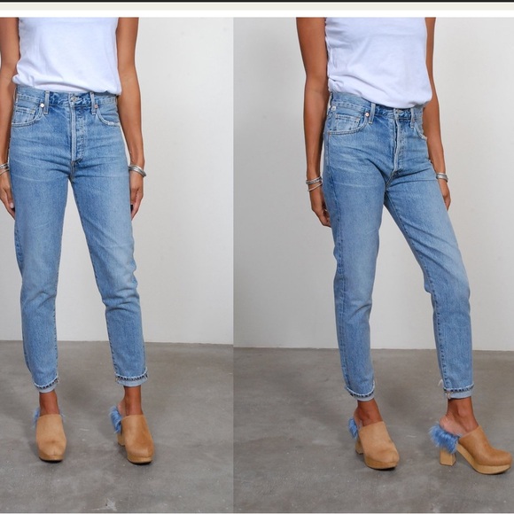 Citizens of Humanity LIYA High Rise Straight Crop Ankle Jean 27 Light Wash - Picture 1 of 13